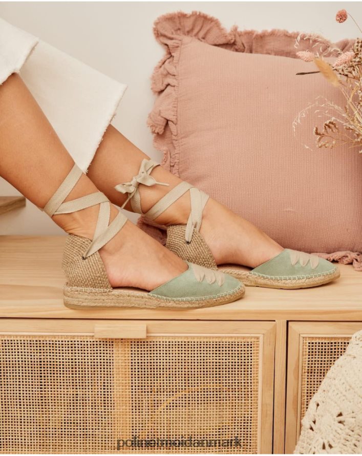 bonde espadrilleravn æblegrøn/mynte fodtøj Polin et moi 28TJFF497