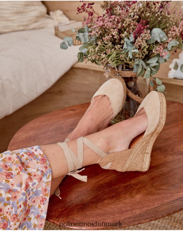 espadrille bånd madalina kamel fodtøj Polin et moi 28TJFF441
