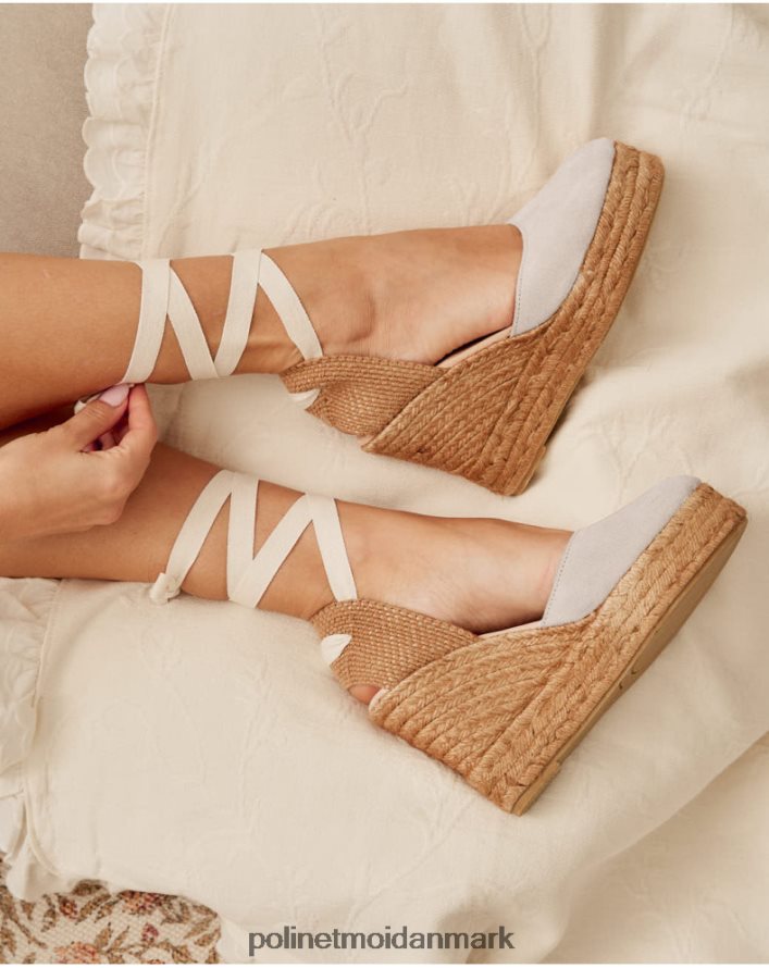 espadrille cintas clarise beige fodtøj Polin et moi 28TJFF433