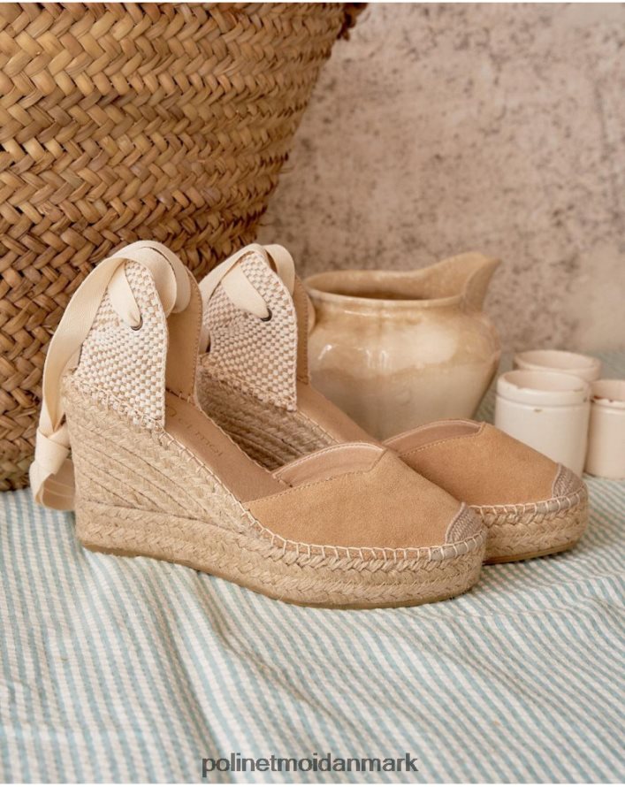 espadrille dori halsudskæring kamel fodtøj Polin et moi 28TJFF440