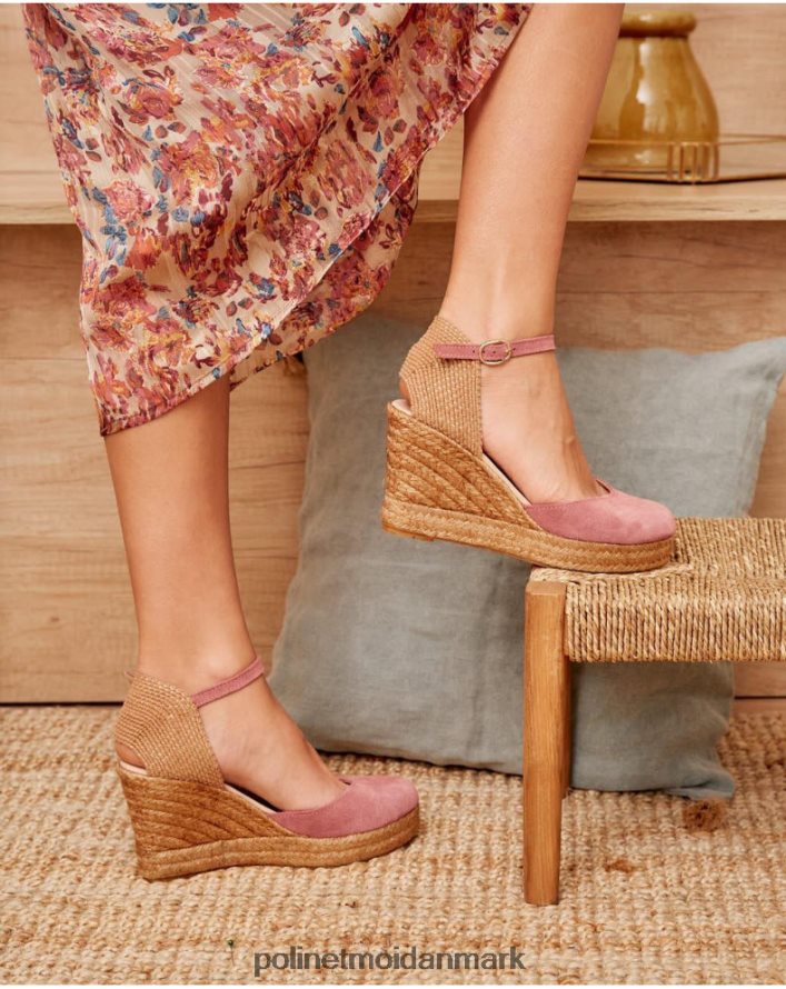 espadrille eleonora halsudskæring hindbær fodtøj Polin et moi 28TJFF484