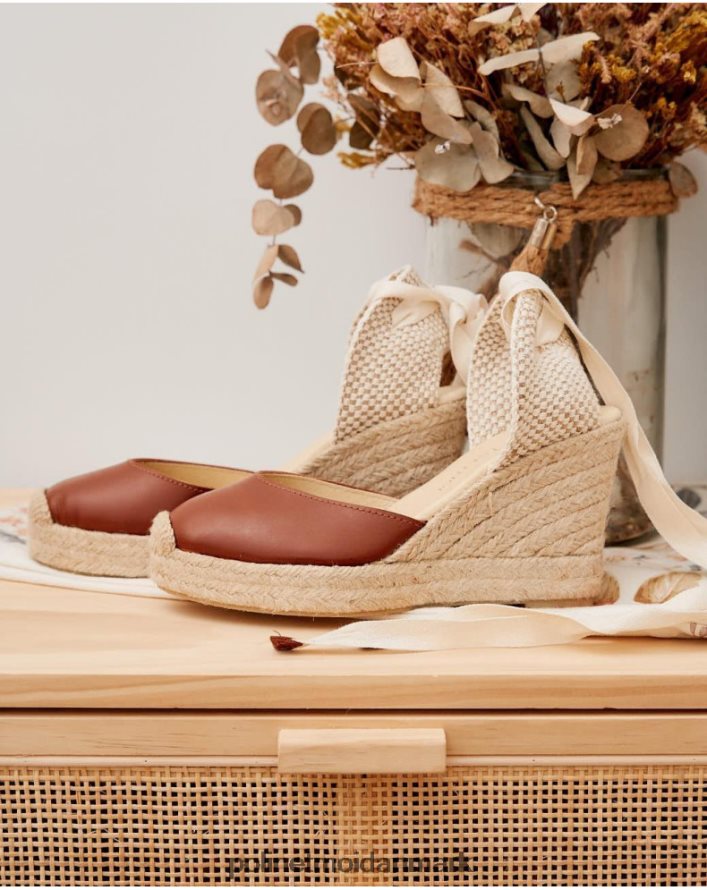 espadrille læder yana Brun fodtøj Polin et moi 28TJFF456