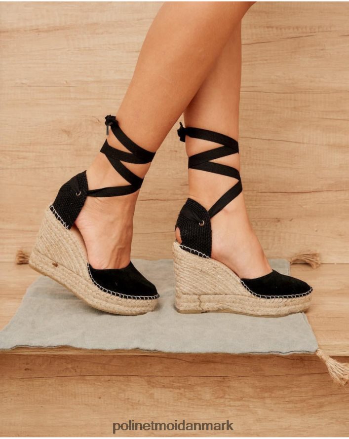 espadrille platform himmel sort fodtøj Polin et moi 28TJFF412