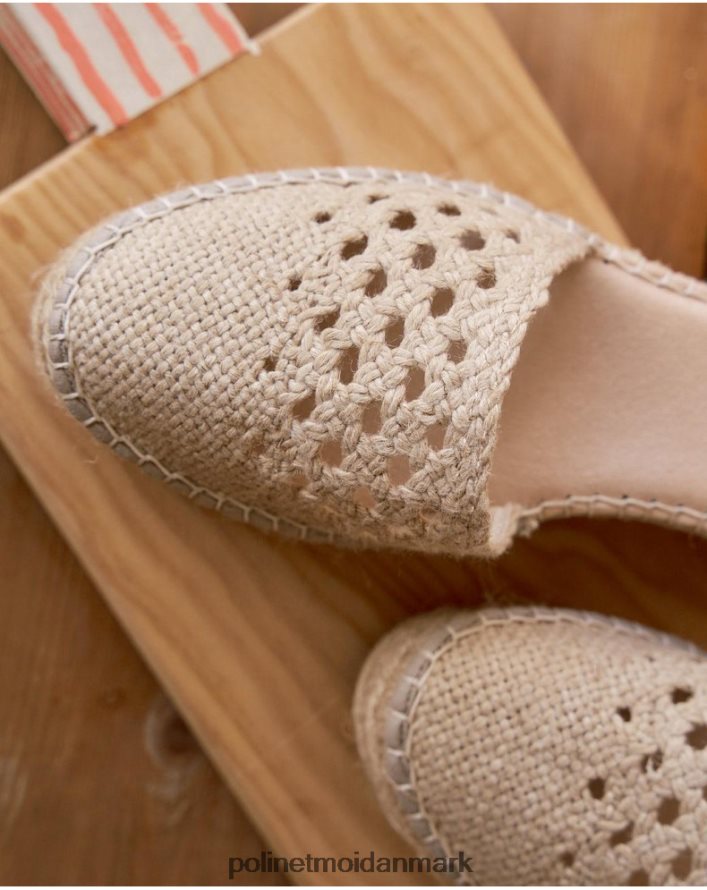 hæklet espadrille nina beige fodtøj Polin et moi 28TJFF514