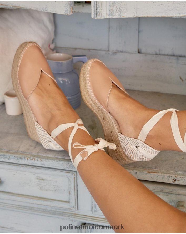 pauline espadrille i læder nøgen fodtøj Polin et moi 28TJFF418