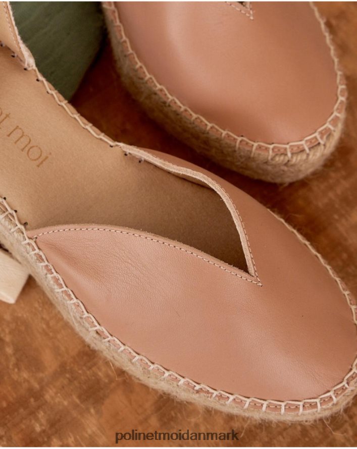 pauline espadrille i læder nøgen fodtøj Polin et moi 28TJFF418