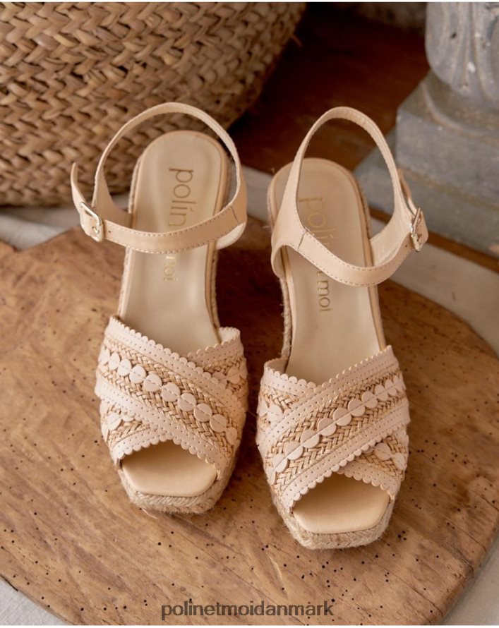 sandal læder daria sand fodtøj Polin et moi 28TJFF438