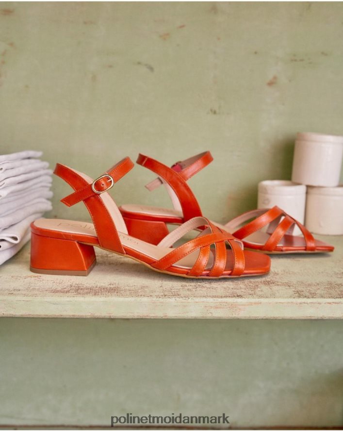 sandal tiras lamara orange fodtøj Polin et moi 28TJFF475