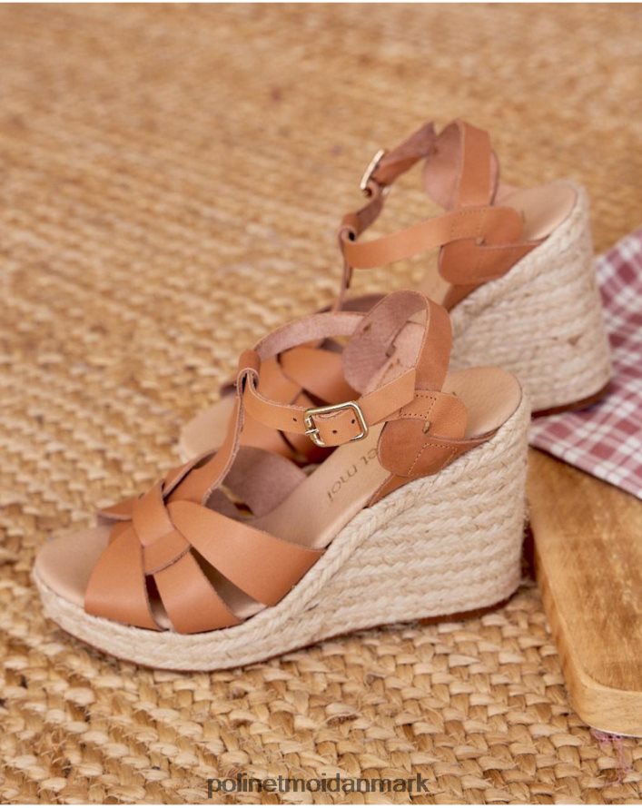 zhanna cross sandal læder fodtøj Polin et moi 28TJFF411