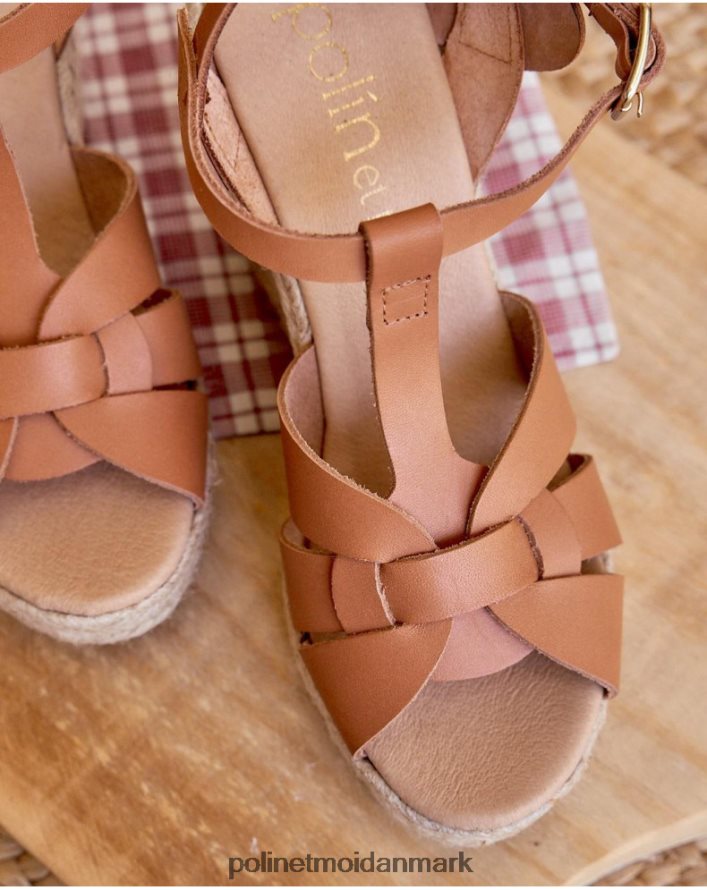 zhanna cross sandal læder fodtøj Polin et moi 28TJFF411