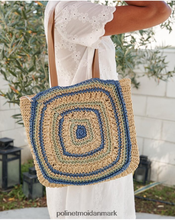 indkøbstaske sophie denim tilbehør Polin et moi 28TJFF386