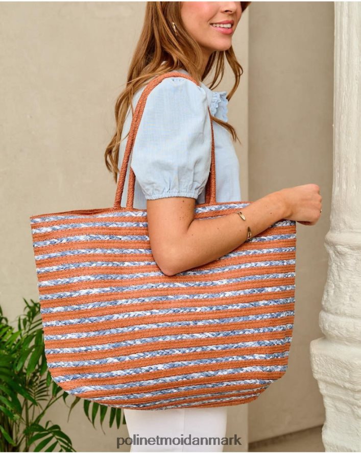 jera stribet taske denim tilbehør Polin et moi 28TJFF397