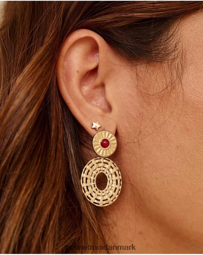 gyldne øreringe verina flise tilbehør Polin et moi 28TJFF388