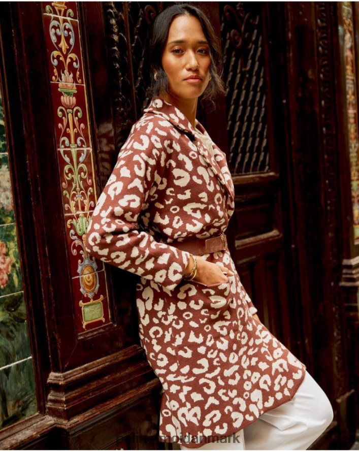 dyrefrakke print nere Brun tøj Polin et moi 28TJFF368