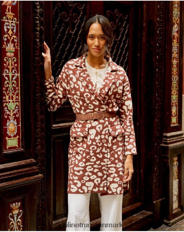 dyrefrakke print nere Brun tøj Polin et moi 28TJFF368