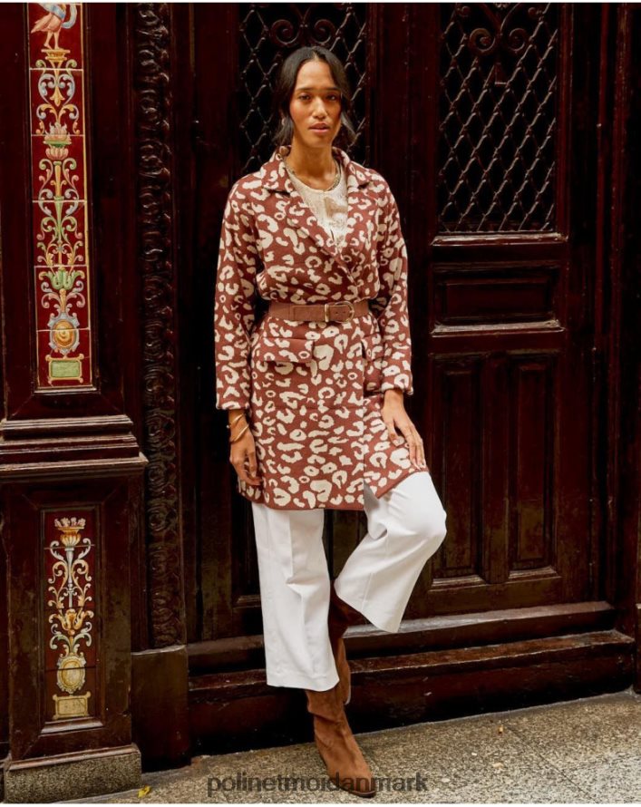 dyrefrakke print nere Brun tøj Polin et moi 28TJFF368