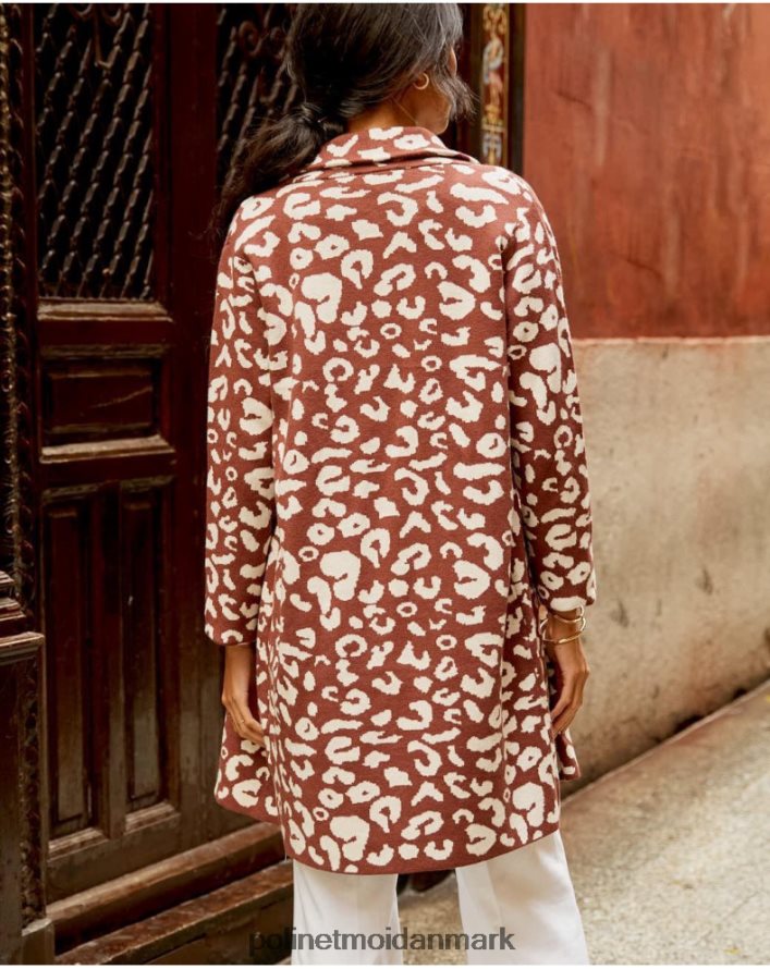 dyrefrakke print nere Brun tøj Polin et moi 28TJFF368