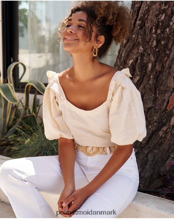 abullonada salvia bluse pistacie/lime tøj Polin et moi 28TJFF168