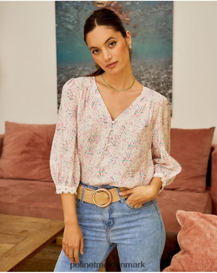 blomstret bluse giovanna Rose tøj Polin et moi 28TJFF207