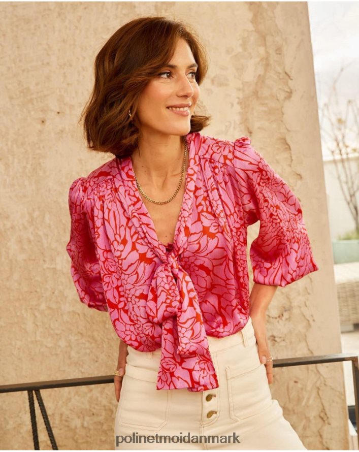 bluse sløjfe idara Rose tøj Polin et moi 28TJFF211