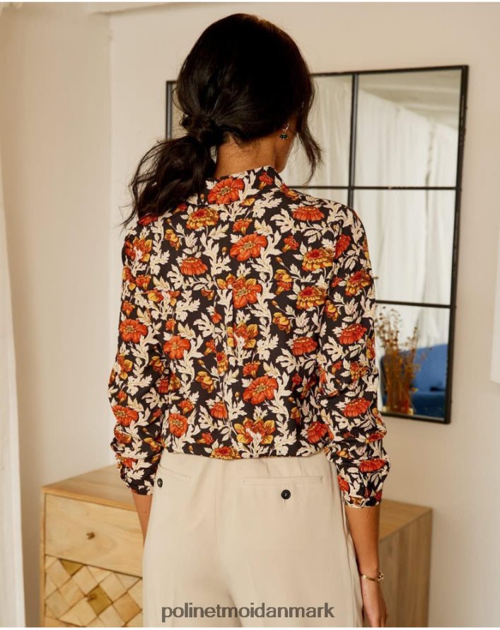 cira blomstret skjorte sort tøj Polin et moi 28TJFF226