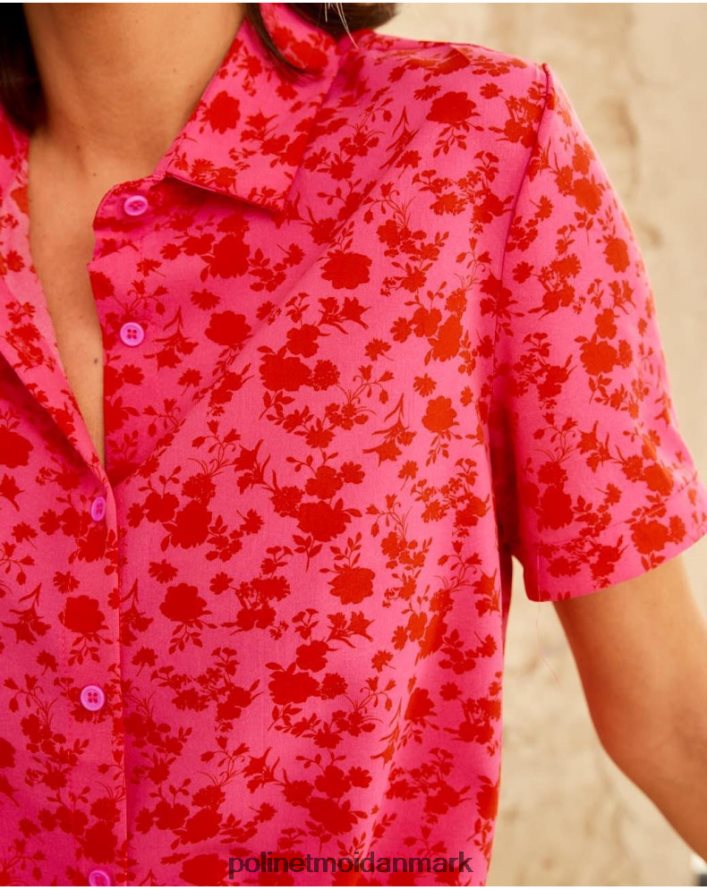 cressida blomster skjorte hindbær tøj Polin et moi 28TJFF209