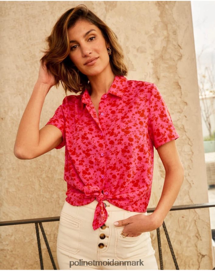 cressida blomster skjorte hindbær tøj Polin et moi 28TJFF209