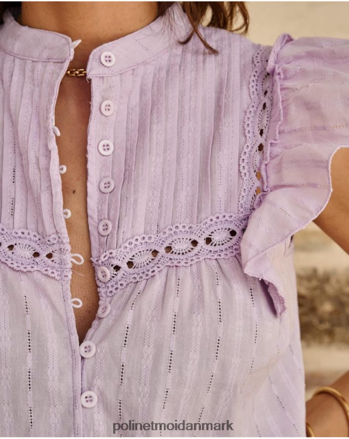 danna knapbluse lilla tøj Polin et moi 28TJFF171