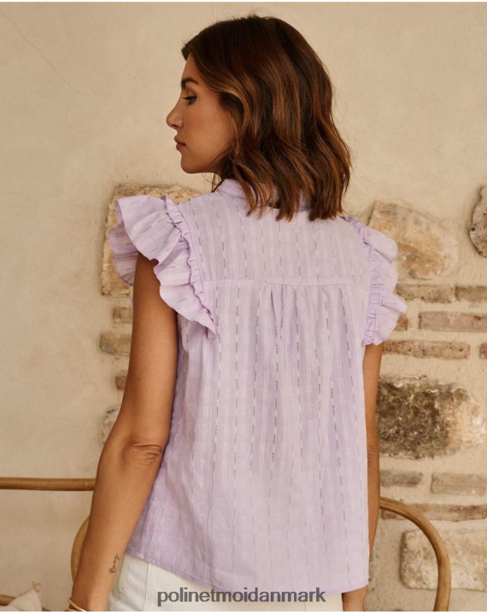 danna knapbluse lilla tøj Polin et moi 28TJFF171