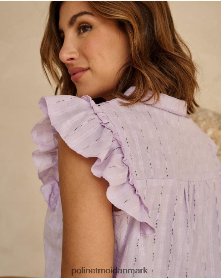 danna knapbluse lilla tøj Polin et moi 28TJFF171