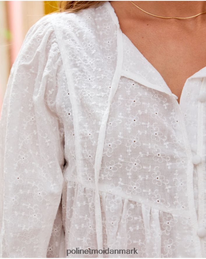 gabie broderet bluse hvid tøj Polin et moi 28TJFF188