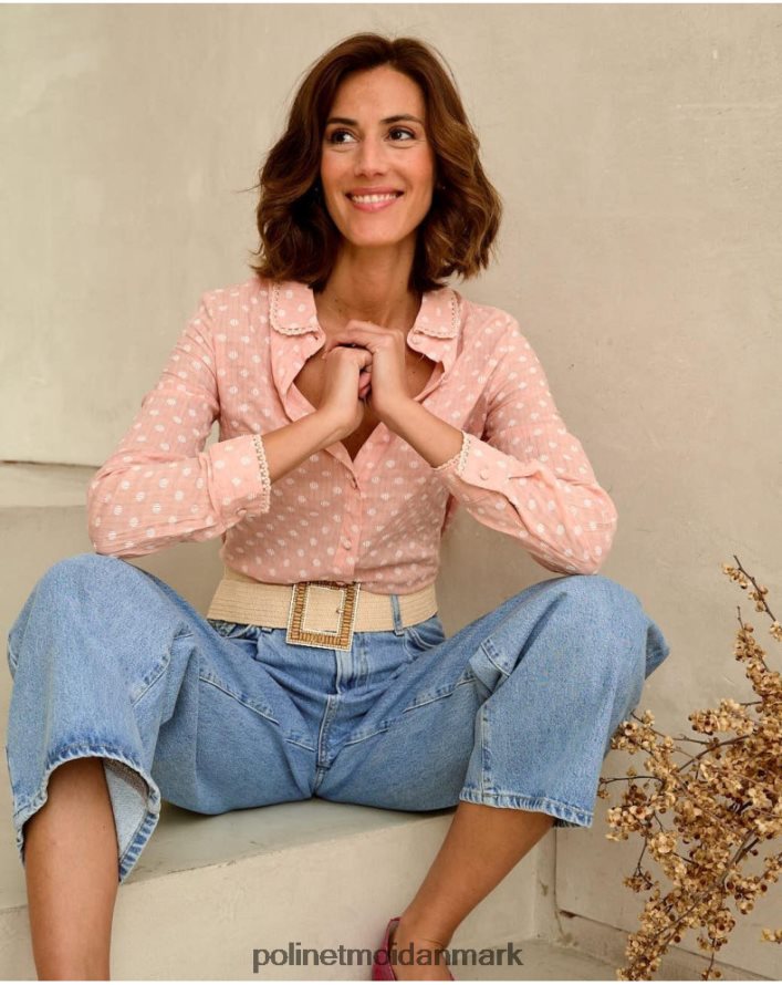 hari prikket skjorte Rose tøj Polin et moi 28TJFF203