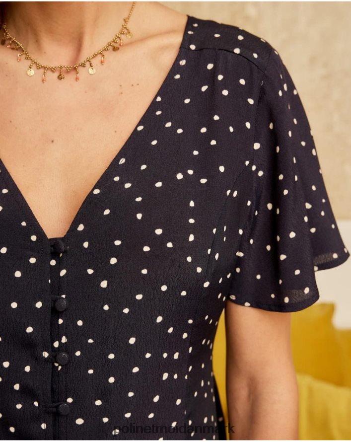 mabela prikket skjorte marine tøj Polin et moi 28TJFF212