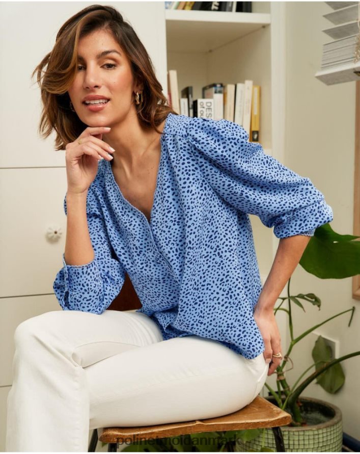 motas meli skjorte klein blå tøj Polin et moi 28TJFF219
