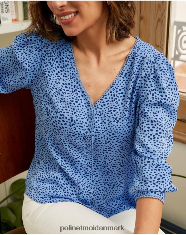 motas meli skjorte klein blå tøj Polin et moi 28TJFF219