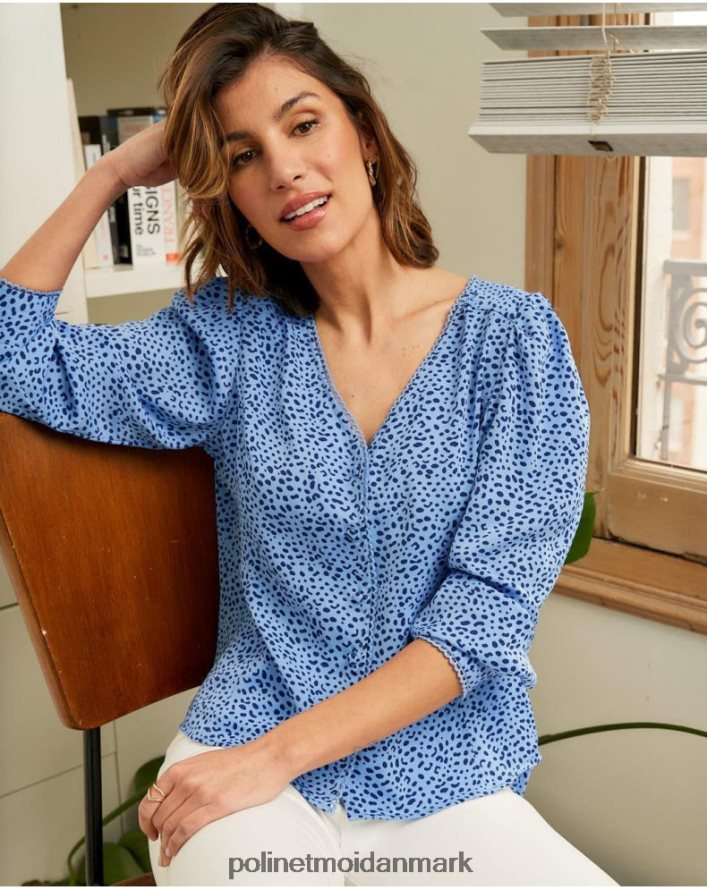motas meli skjorte klein blå tøj Polin et moi 28TJFF219