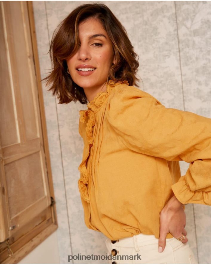 naia blondeskjorte okker tøj Polin et moi 28TJFF222