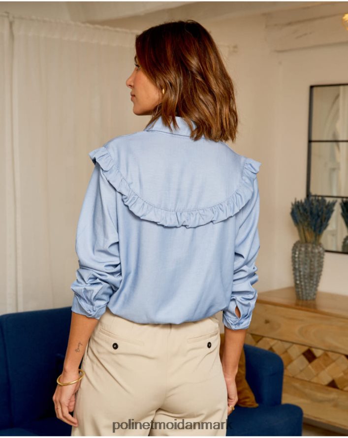 rosana flæseskjorte denim tøj Polin et moi 28TJFF236