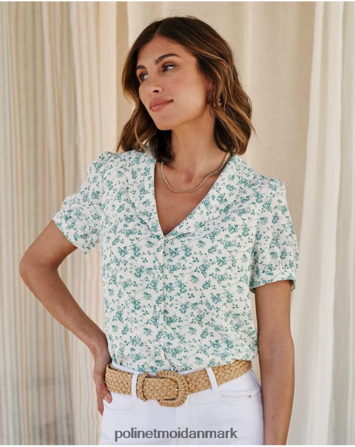 skjorte blomster kan evt grøn skov tøj Polin et moi 28TJFF186