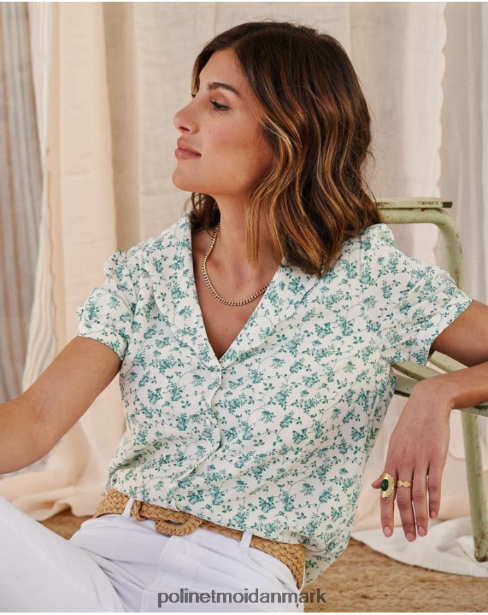 skjorte blomster kan evt grøn skov tøj Polin et moi 28TJFF186