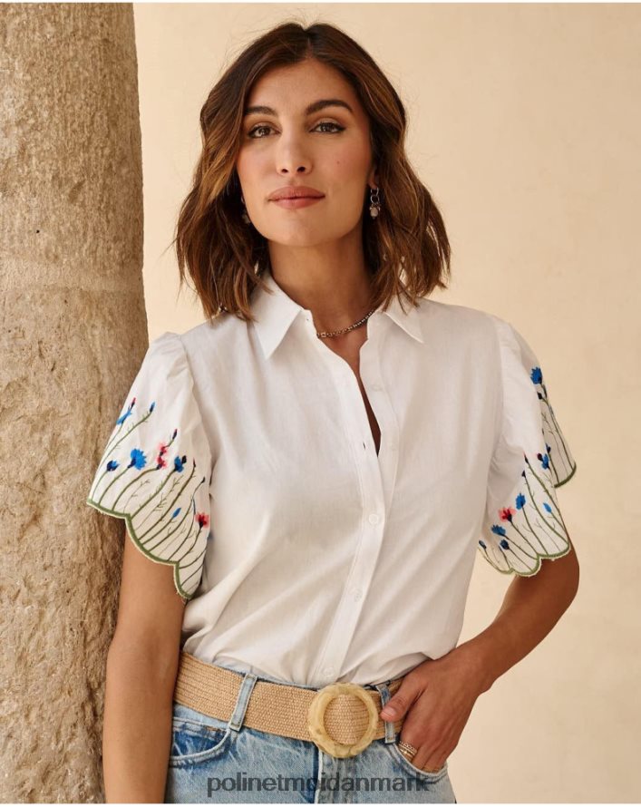 skjorte flæse amira hvid tøj Polin et moi 28TJFF181