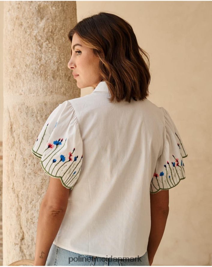 skjorte flæse amira hvid tøj Polin et moi 28TJFF181