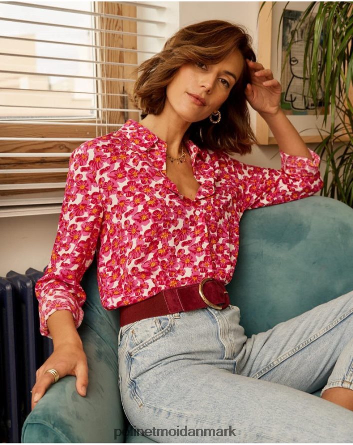 skjorte med aixa shine hindbær tøj Polin et moi 28TJFF210