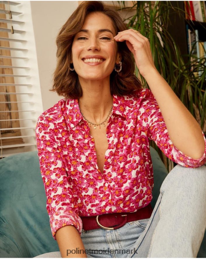 skjorte med aixa shine hindbær tøj Polin et moi 28TJFF210
