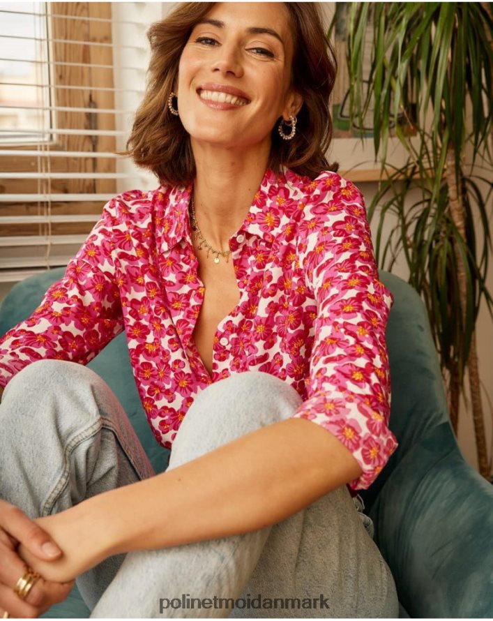 skjorte med aixa shine hindbær tøj Polin et moi 28TJFF210