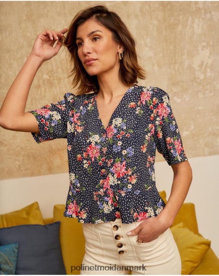 topos fabia bluse marine tøj Polin et moi 28TJFF220