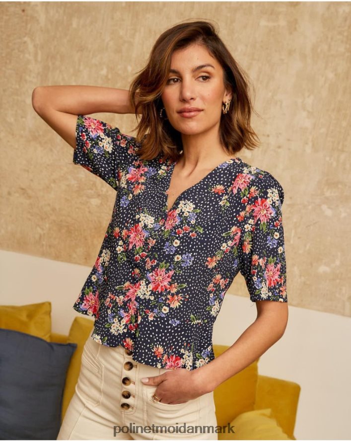topos fabia bluse marine tøj Polin et moi 28TJFF220