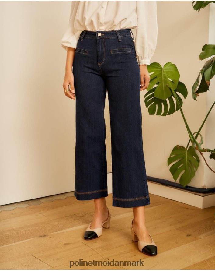 beskåret bea bukser marine tøj Polin et moi 28TJFF335