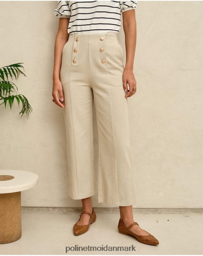 knapper net bukser beige tøj Polin et moi 28TJFF334