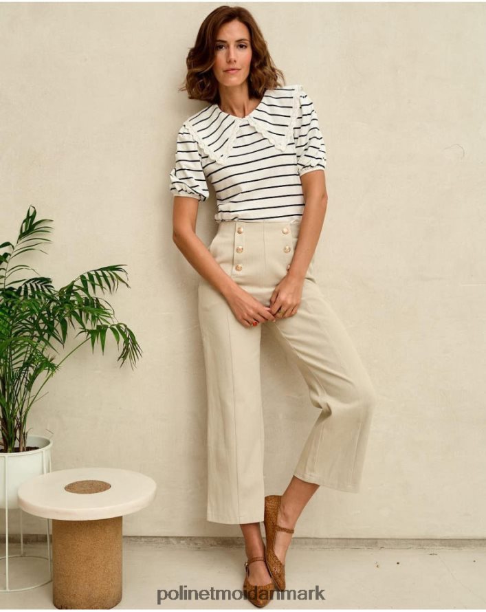 knapper net bukser beige tøj Polin et moi 28TJFF334